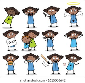Conceptual Office Lady Poses - Set of Concepts Vector illustrations