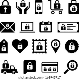 Conceptual Padlock icons