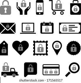 Conceptual PADLOCK icons