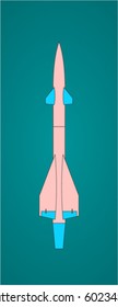 conceptual pink rocket