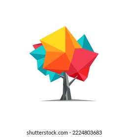 conceptual polygonal tree abstract vector