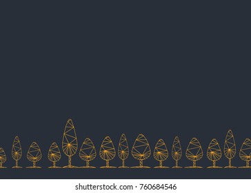 Conceptual polygonal tree. Abstract vector Illustration, low poly style. Stylized design element. Background design for banner, poster, flyer, cover, brochure. Logo design. Polygonal tree, abstract