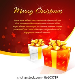 Conceptual red christmas card background (EPS10)