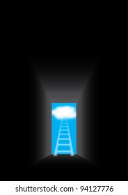 conceptual religious illustration about saving the soul