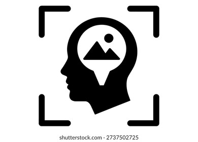 conceptual representation of thought process, capturing imagery and envisioning concepts in sharp clarity