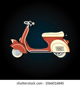 Conceptual retro scooter
