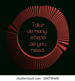 conceptual round stairs for success, vector motivational illustration with dark frame