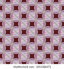 Conceptual seamless pattern with logo fake news. Global problems of humanity.