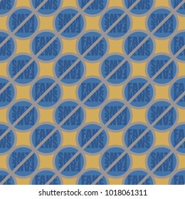 Conceptual seamless pattern with logo fake news. Global problems of humanity.