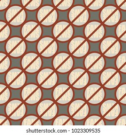 Conceptual seamless pattern with logo fake news. Global problems of humanity.