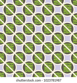 Conceptual seamless pattern with logo fake news. Global problems of humanity.