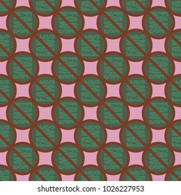 Conceptual seamless pattern with logo fake news. Global problems of humanity.