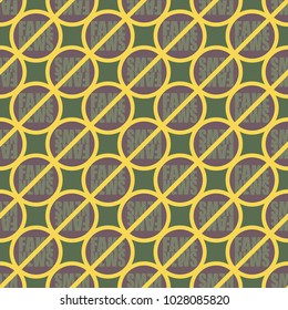 Conceptual seamless pattern with logo fake news. Global problems of humanity.