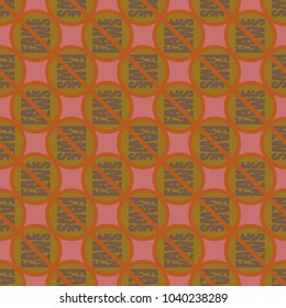 Conceptual seamless pattern with logo fake news. Global problems of humanity.