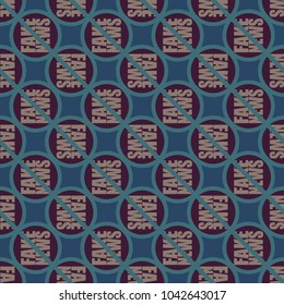 Conceptual seamless pattern with logo fake news. Global problems of humanity.