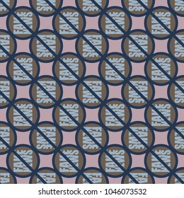 Conceptual seamless pattern with logo fake news. Global problems of humanity.
