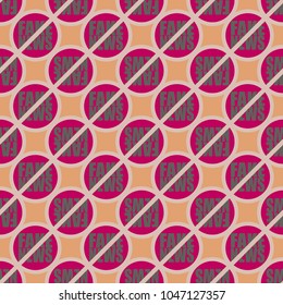 Conceptual seamless pattern with logo fake news. Global problems of humanity.