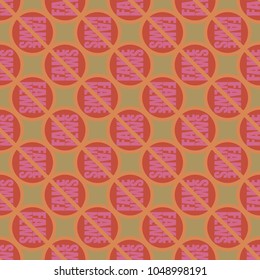 Conceptual seamless pattern with logo fake news. Global problems of humanity.