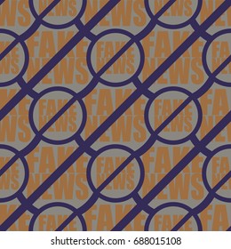 Conceptual seamless pattern with logo fake news. Global problems of humanity.