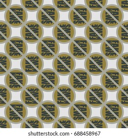 Conceptual seamless pattern with logo fake news. Global problems of humanity.
