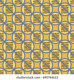 Conceptual seamless pattern with logo fake news. Global problems of humanity.