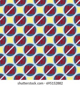 Conceptual seamless pattern with logo fake news. Global problems of humanity.