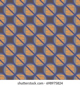 Conceptual seamless pattern with logo fake news. Global problems of humanity.