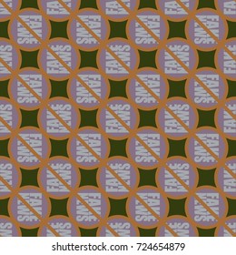 Conceptual seamless pattern with logo fake news. Global problems of humanity.