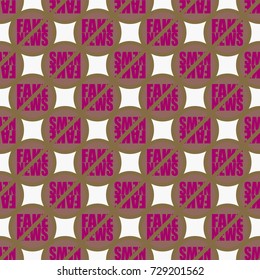 Conceptual seamless pattern with logo fake news. Global problems of humanity.