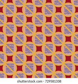 Conceptual seamless pattern with logo fake news. Global problems of humanity.