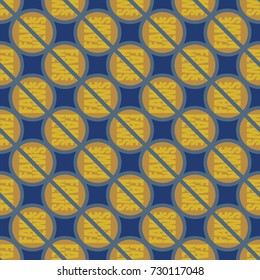 Conceptual seamless pattern with logo fake news. Global problems of humanity.