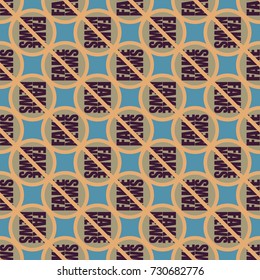 Conceptual seamless pattern with logo fake news. Global problems of humanity.