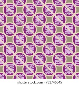 Conceptual seamless pattern with logo fake news. Global problems of humanity.