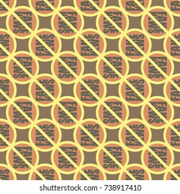 Conceptual seamless pattern with logo fake news. Global problems of humanity.