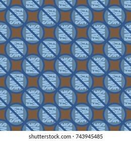 Conceptual seamless pattern with logo fake news. Global problems of humanity.