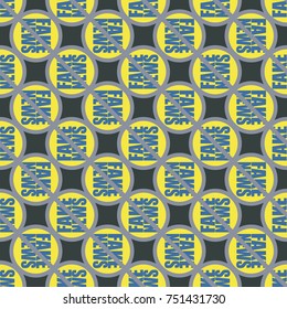 Conceptual seamless pattern with logo fake news. Global problems of humanity.