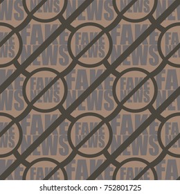 Conceptual seamless pattern with logo fake news. Global problems of humanity.