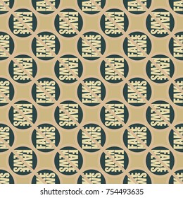 Conceptual seamless pattern with logo fake news. Global problems of humanity.