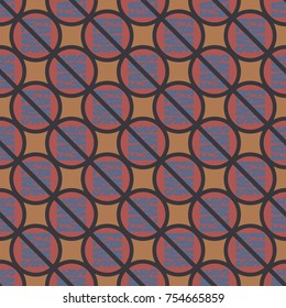 Conceptual seamless pattern with logo fake news. Global problems of humanity.