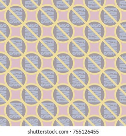 Conceptual seamless pattern with logo fake news. Global problems of humanity.