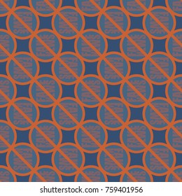 Conceptual seamless pattern with logo fake news. Global problems of humanity.