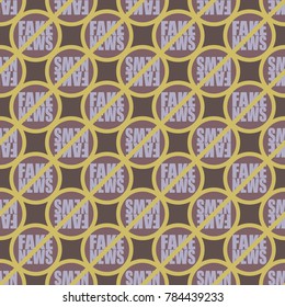 Conceptual seamless pattern with logo fake news. Global problems of humanity.