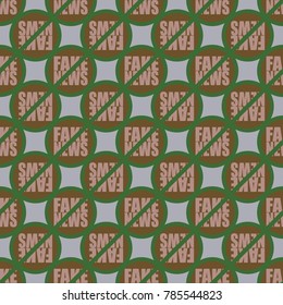Conceptual seamless pattern with logo fake news. Global problems of humanity.