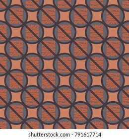 Conceptual seamless pattern with logo fake news. Global problems of humanity.