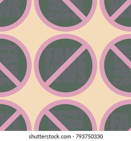 Conceptual seamless pattern with logo fake news. Global problems of humanity.