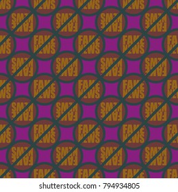 Conceptual seamless pattern with logo fake news. Global problems of humanity.