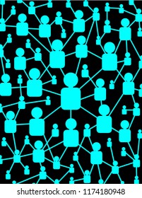 Conceptual Social Network with people icon