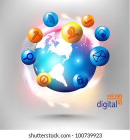 conceptual social network vector design