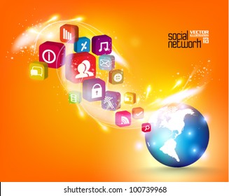 conceptual social network vector design