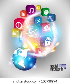 conceptual social network vector design